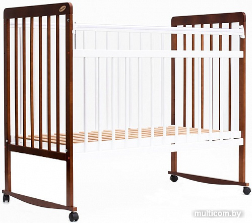 Детская кроватка Bambini Euro Style М 01.10.03 (темный орех/слоновая кость)