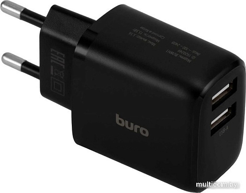 Сетевое зарядное Buro BUWH1 (черный)