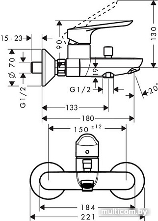 Смеситель Hansgrohe Logis E 71403000