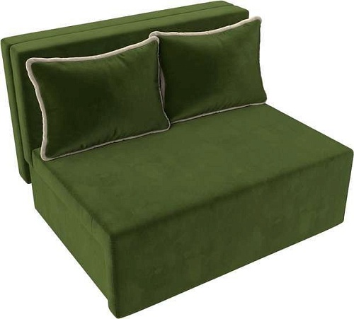 Диван Mebelico Лагуна 114441 (микровельвет, бежевый/зеленый)