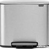 Brabantia Bo Pedal Bin 3 x 11л (стальной матовый)