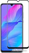 Защитное стекло Case Full Glue для Huawei Y8p (черный глянец)