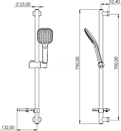 Душевой гарнитур Teska Veno Ganj AKS6100
