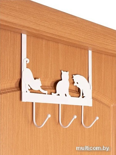 Крючок для одежды El Casa Кошки 240164 (белый)
