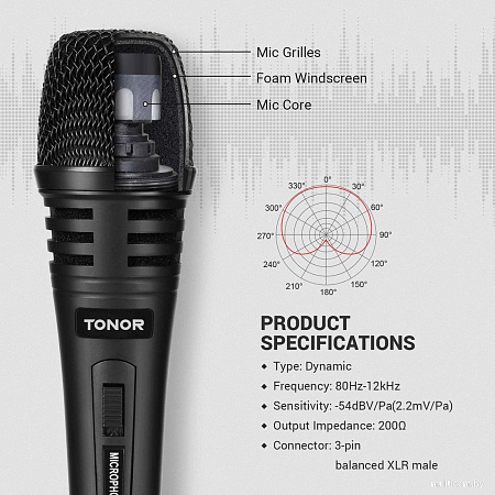 Проводной микрофон Tonor K1