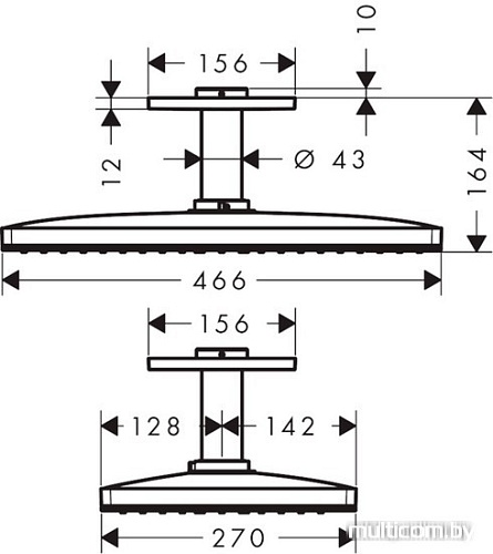 Верхний душ Hansgrohe Rainmaker Select 460 1jet 24002400