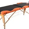 Массажный стол Atlas Sport складной 2-с деревянный 70 см (черно-оранжевый)