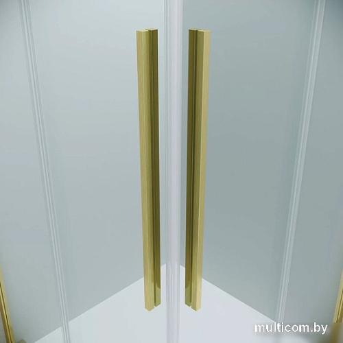 Душевой уголок Grossman Galaxy 100x100x195 300.K33.01.1010.32.00 (золото сатин/прозрачное стекло)