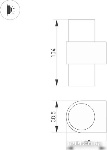 Бра Arlight SP-SPICY-WALL-MINI-TWIN-S104x39-2x3W Day4000 035561