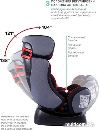 Детское автокресло Amarobaby Professional (черный/красный)