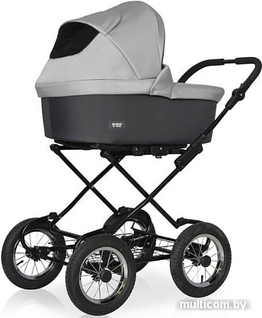 Универсальная коляска Riko Basic Bella Classic (2 в 1, 01/серый/графит)