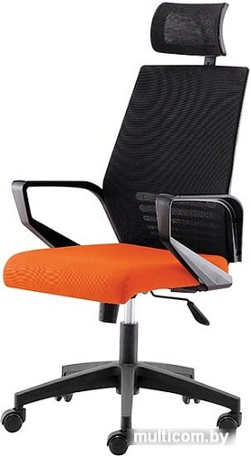 Кресло Norden Эрго A909-FX363-1 FX363-B (черный/оранжевый)