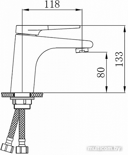 Смеситель РМС SL121W-001F (хром/белый)