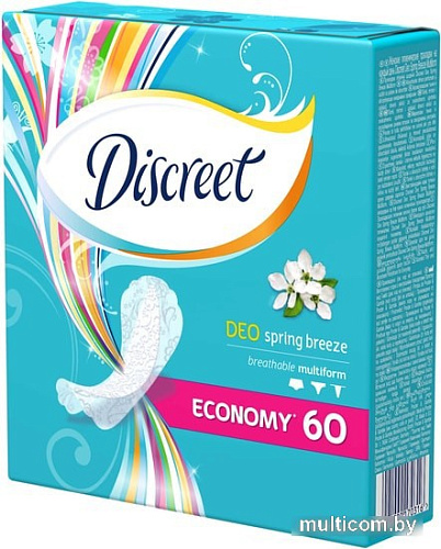 Прокладки ежедневные Discreet Deo Spring Breeze Multiform (60 шт)