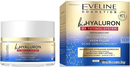 Eveline Cosmetics Крем для лица Biohyaluron 3 x Retinol System 60+ день/ночь 50 мл
