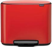 Brabantia Bo Pedal Bin 11л + 23л (пламенно-красный)