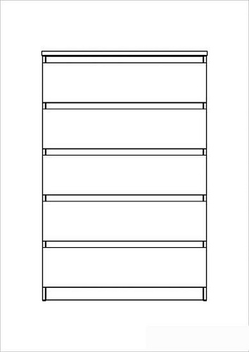 Комод Mio Tesoro Мальта 5 ящиков 80x121 2.05.02.090.1 (белый)