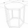 Журнальный столик Signal Conti 48x42 (прозрачный/хром)