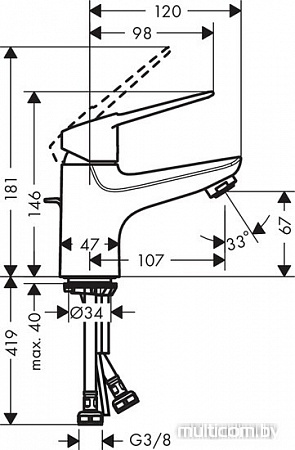 Смеситель Hansgrohe Novus Loop 71080000