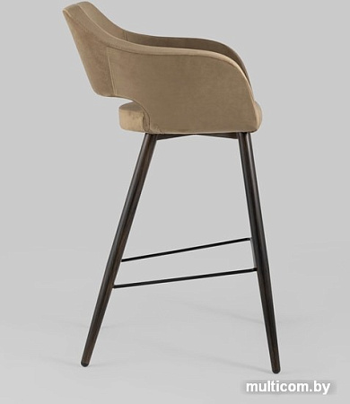 Стул с подлокотниками Stool Group Саймон велюр барный (капучино)