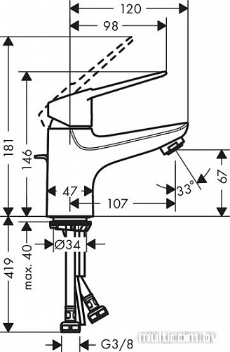 Смеситель Hansgrohe Novus Loop 71080000