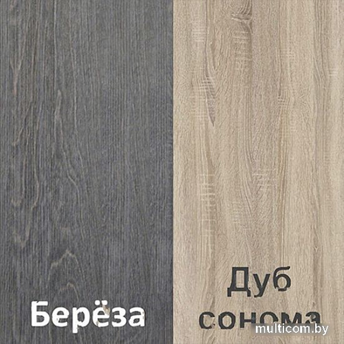 Комод Кортекс-мебель Бари 80 3ш (береза/береза/дуб сонома)