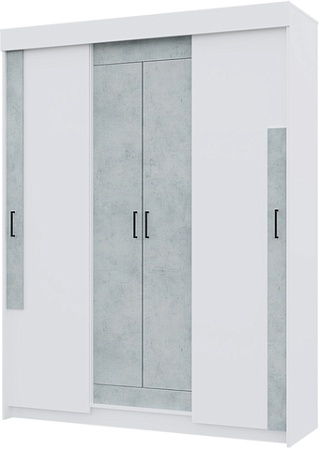 Шкаф-купе Горизонт Victor 1.6 (белый/бетон)