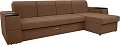 Сириус Лидер-13 с оттоманкой ППУ 330x165 (Eva 03 велюр коричневый)