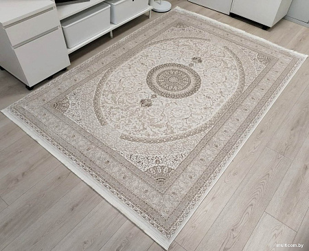 Ковер для жилой комнаты Radjab Carpet Арвен Прямоугольник PR51A 12001RK (2.4x3.4, Cream)