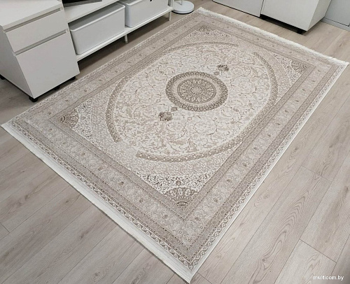 Ковер для жилой комнаты Radjab Carpet Арвен Прямоугольник PR51A 12001RK (2.4x3.4, Cream)