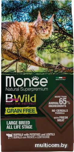 Сухой корм для кошек Monge BWild Cat Grain Free Buffalo 10 кг