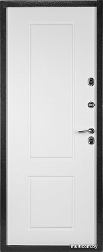 Металлическая дверь Guard Термо MG109 86x205 правая (черное серебро/белый ясень)