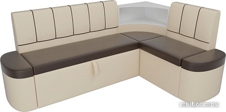 Угловой диван Mebelico Тефида 107536 (левый, коричневый/бежевый)