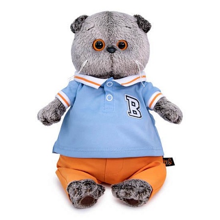 Классическая игрушка BUDI BASA Collection Басик в голубом поло Ks25-210 (25 см)