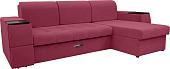 Диван Сириус Лидер-13 с оттоманкой НПБ 285x165 (Eva 16 велюр темно-красный)