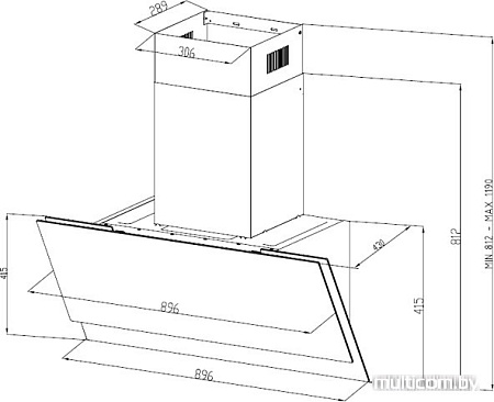 Кухонная вытяжка Midea MH90AN872GW
