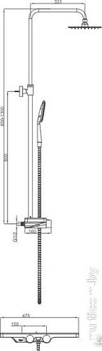 Душевая система Maxonor Pure Life PL2486-9