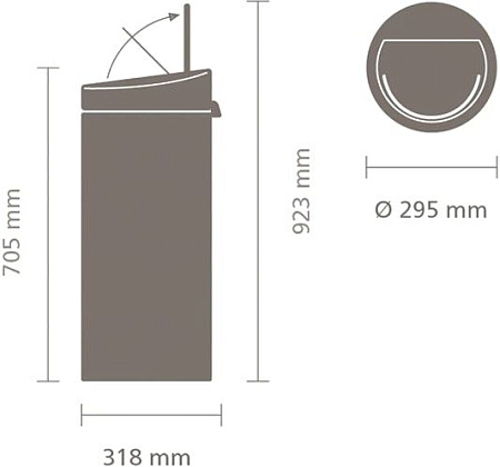 Мусорное ведро Brabantia Touch Bin 30 л (розовый)