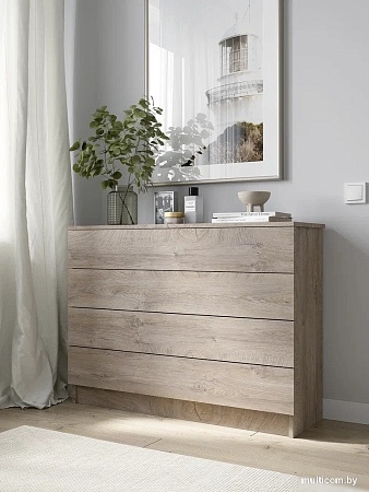 Комод Горизонт Нео 1050 4 ящика (дуб эндгрейн)