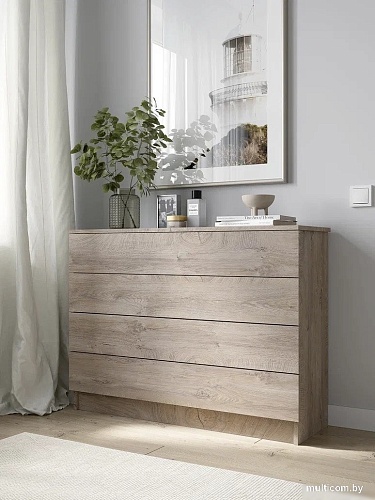 Комод Горизонт Нео 1050 4 ящика (дуб эндгрейн)