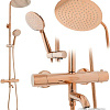 Душевая система Rea Lungo Rose gold REA-P6606