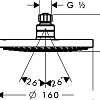 Верхний душ Hansgrohe Croma 160 [27450000]