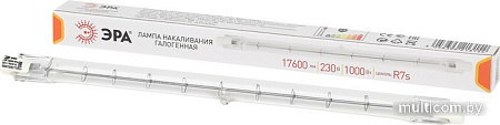 Галогенная лампа ЭРА J189-1000W-R7s-230V R7s 1000Вт трубка теплый белый свет Б0048496