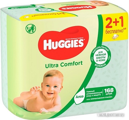 Влажные салфетки Huggies Ultra Comfort (168 шт)