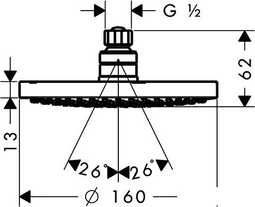 Верхний душ Hansgrohe Croma 160 [27450000]