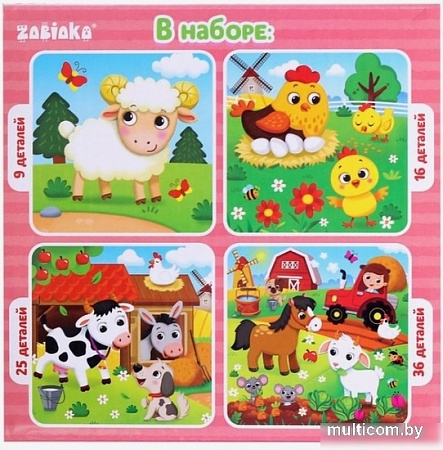 Набор пазлов Puzzle Time Ферма 4 в 1 (86 эл)