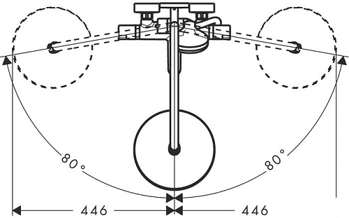 Душевая система Hansgrohe Croma 220 Showerpipe для ванны 1406 мм (27223000)