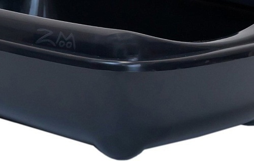 Туалет-лоток Zoom Четвертый с рамкой глубокий 22904черн (черный)