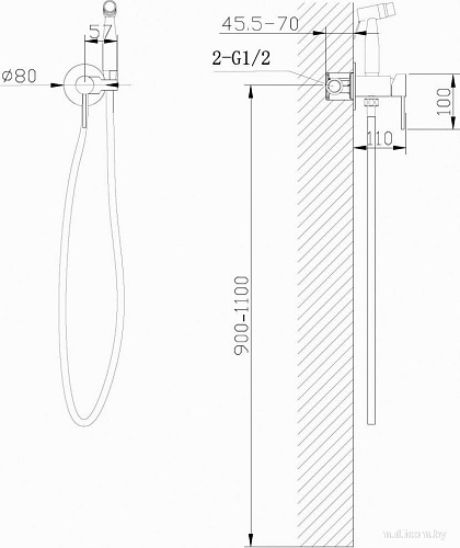 Гигиенический душ Abber Wasser Kreis AF8125NG (никель)