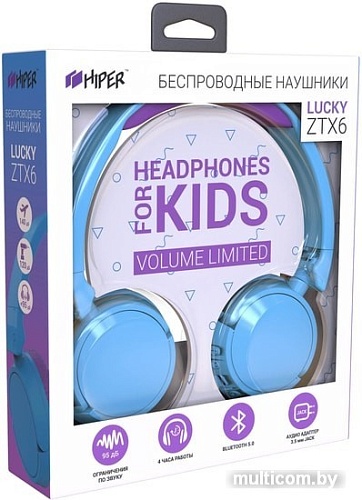 Наушники Hiper Lucky ZTX4 (голубой/фиолетовый)